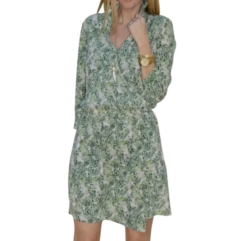 Cabi Leaf Print Dress 280 Green